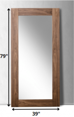 Homeroots - 79" Brown Framed Leaning Full Length Hanging Mirror - Image 5