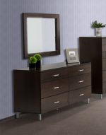 Homeroots - 39" Ebony Square Wood Framed Dresser Mirror - Image 3