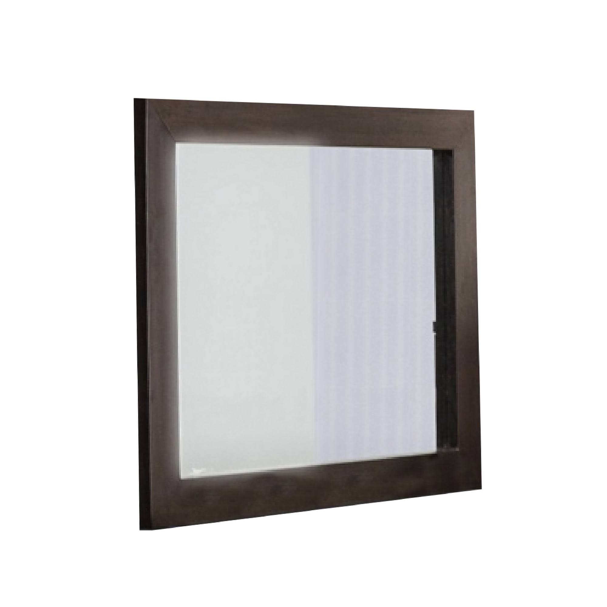283033_3 Homeroots - 39" Ebony Square Wood Framed Dresser Mirror - Image 1