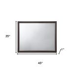 Homeroots - 35" Espresso Wood Mounted Dresser Mirror - Image 6