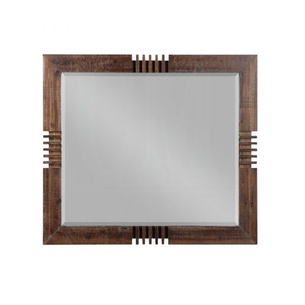 Homeroots - Reclaimed Oak Finish Rectangular Mirror - Image 2