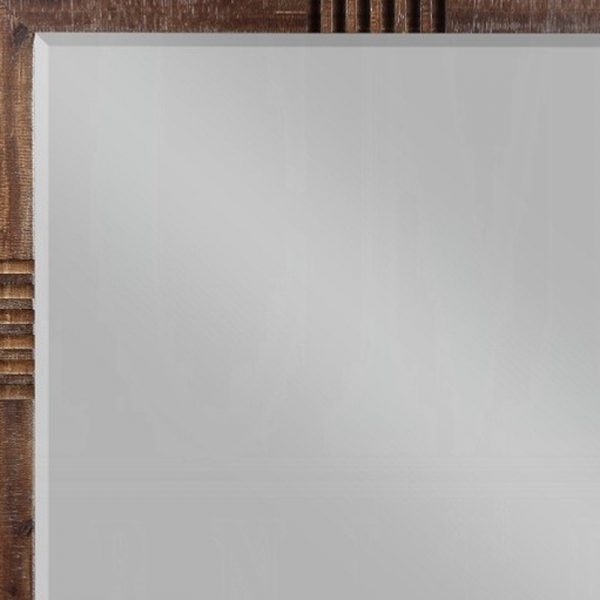 Homeroots - Reclaimed Oak Finish Rectangular Mirror - Image 3