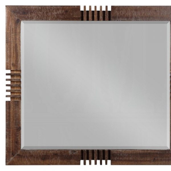 Homeroots - Reclaimed Oak Finish Rectangular Mirror - Image 4