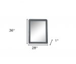 Homeroots - 36" Light Gray Framed Mirror - Image 4
