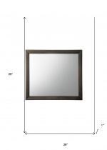 Homeroots - 35" Gray Oak Framed Accent Mirror - Image 5