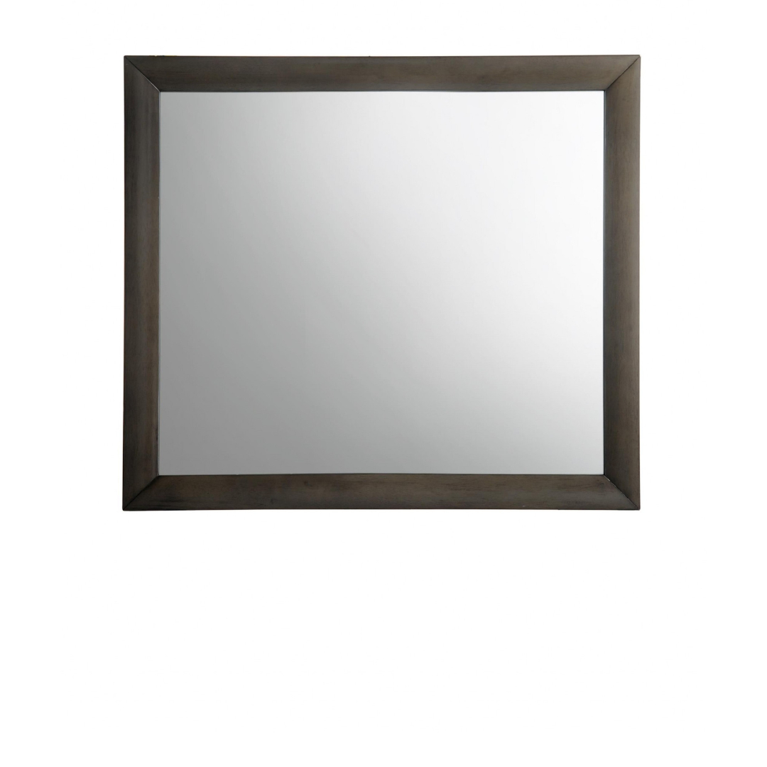 318718_8_lKk2JsGJ Homeroots - 35" Gray Oak Framed Accent Mirror - Image 1