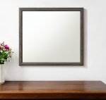 Homeroots - 35" Gray Wood Framed Accent Mirror