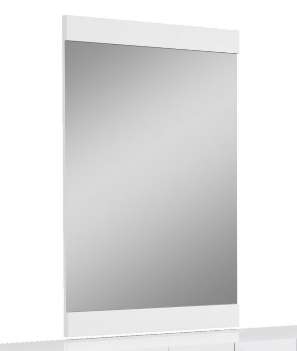 Homeroots - 45" Superb White High Gloss Mirror - Image 1