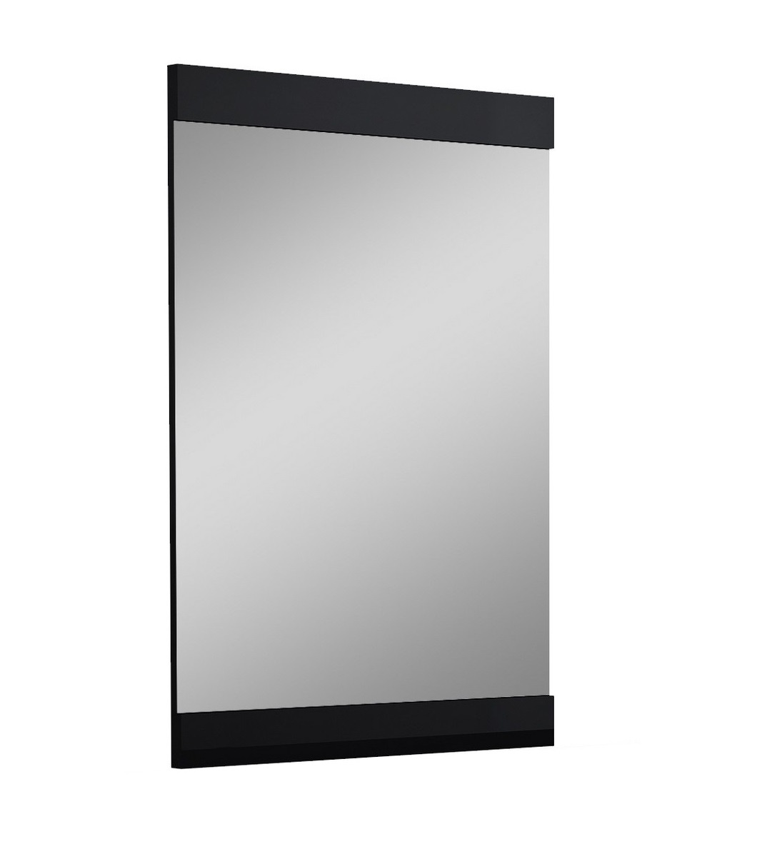 329645_5 Homeroots - 45" Black Framed Accent Mirror - Image 1