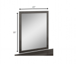 Homeroots - 43" Refined Grey High Gloss Mirror - Image 8