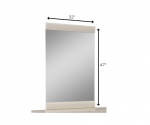 Homeroots - Beige Rectangle Dresser Mirror - Image 5