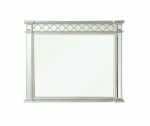 Homeroots - 42" Silver Wood Framed Mounted Dresser Mirror