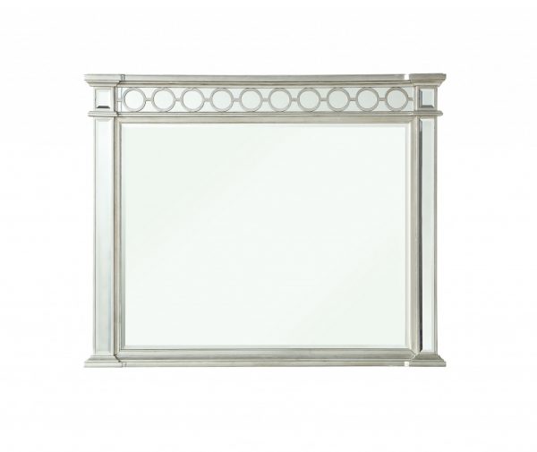Homeroots - 42" Silver Wood Framed Mounted Dresser Mirror - Image 1