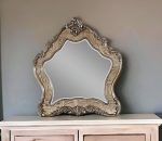 Homeroots - 48" Oak Abstract Wood Framed Mounted Dresser Mirror - Image 2