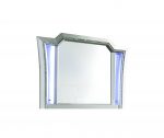 Homeroots - 38" Champagne Abstract Wood Framed Mounted Dresser Mirror