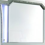 Homeroots - 38" Champagne Abstract Wood Framed Mounted Dresser Mirror - Image 5