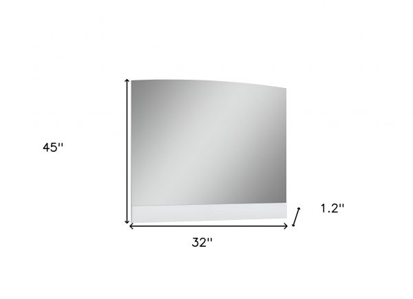Homeroots - 45" White Wood Framed Mounted Dresser Mirror - Image 5