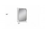 Homeroots - 49" Taupe Abstract Glass Framed Accent Mirror - Image 5