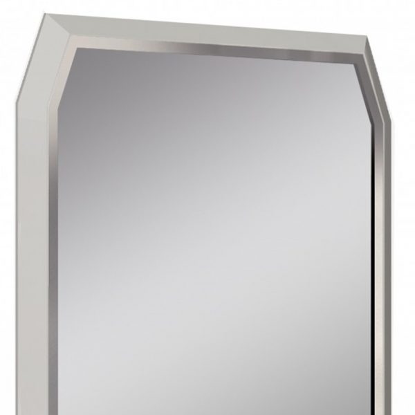 Homeroots - 49" Taupe Abstract Glass Framed Accent Mirror - Image 4