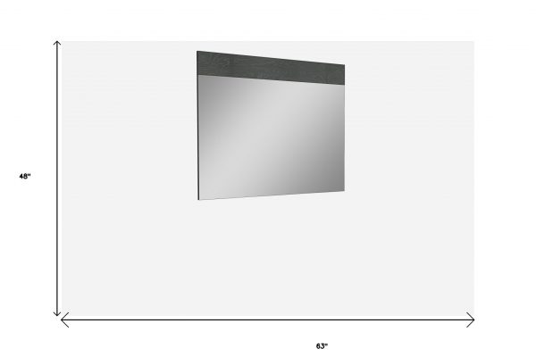 Homeroots - 48" Gray Wood Framed Accent Mirror - Image 5