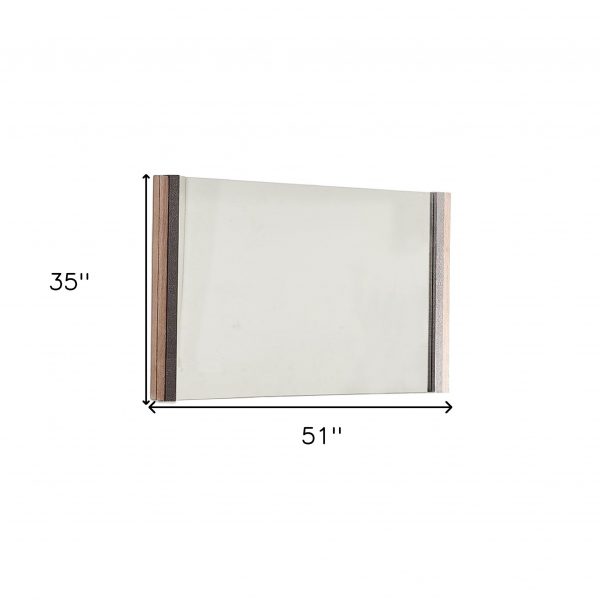 Homeroots - 35" Natural Wood Framed Accent Mirror - Image 6
