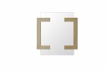 Homeroots - 35" Gold Abstract Metal Framed Accent Mirror - Image 2