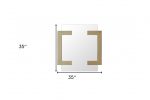 Homeroots - 35" Gold Abstract Metal Framed Accent Mirror - Image 5