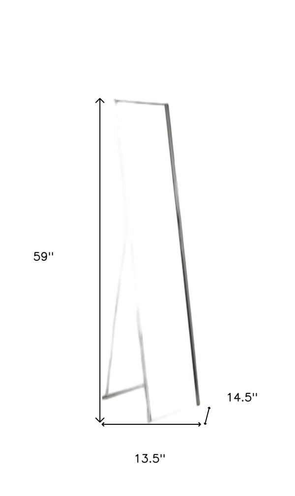 Homeroots - 59" Silver Metal Framed Cheval Standing Mirror - Image 9