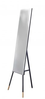 Homeroots - 57" Black  Rectangle Cheval Standing  Metal Framed