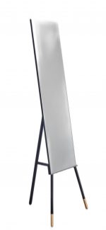 Homeroots - 57" Black  Rectangle Cheval Standing  Metal Framed - Image 5