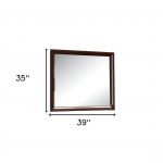 Homeroots - 35" Espresso Wood Framed Mounted Dresser Mirror - Image 6