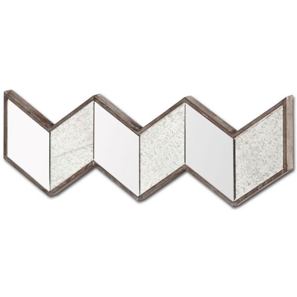 Homeroots - 12" Natural Novelty Wood Framed Accent Mirror - Image 2