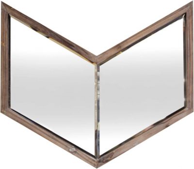 Homeroots - 23" Brown Novelty Framed Accent Mirror