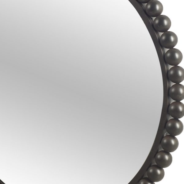 Homeroots - 43" Black Abstract Metal Framed Accent Mirror - Image 3