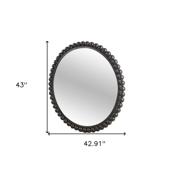 Homeroots - 43" Black Abstract Metal Framed Accent Mirror - Image 5