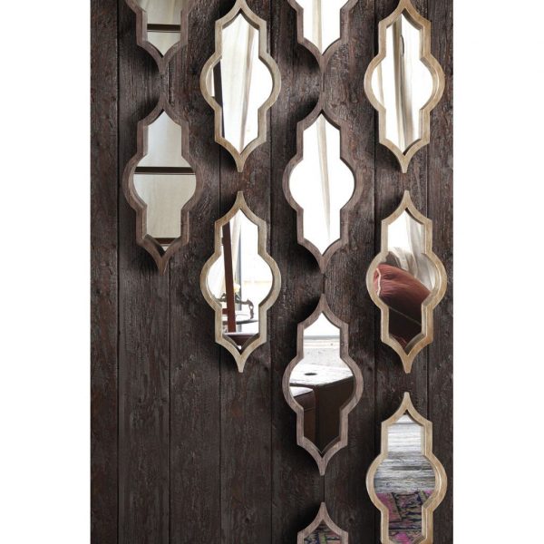 Homeroots - 34" Dark Brown Novelty Framed Accent Mirror - Image 4