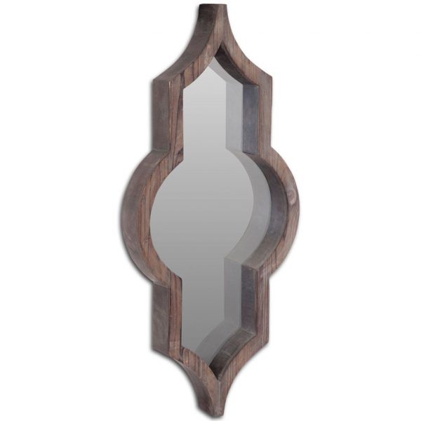 Homeroots - 34" Dark Brown Novelty Framed Accent Mirror - Image 3