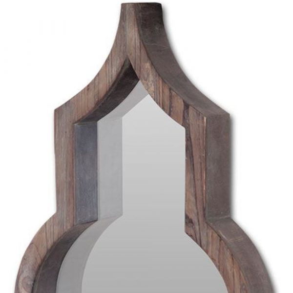 Homeroots - 34" Dark Brown Novelty Framed Accent Mirror - Image 6