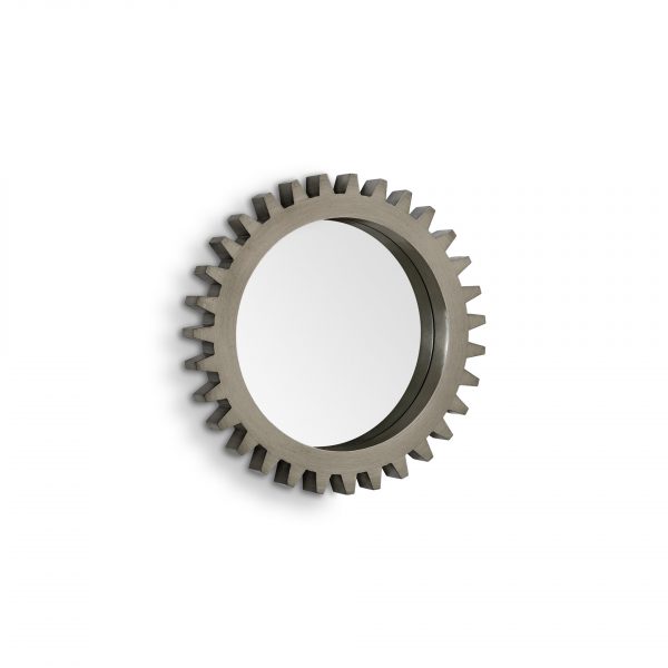 Homeroots - 26" Gray Abstract Wood Framed Accent Mirror - Image 5