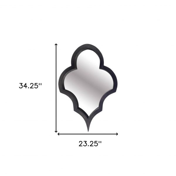 Homeroots - 34" Black Novelty Framed Accent Mirror - Image 5