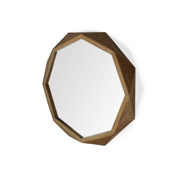 Homeroots - 32" Octagon Wooden Frame Wall Mirror - Image 1