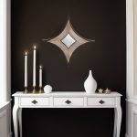 Homeroots - 17" Dark Brown Diamond Framed Accent Mirror - Image 2