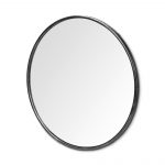 Homeroots - 47" Round Black Metal Frame Wall Mirror - Image 3