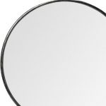 Homeroots - 47" Round Black Metal Frame Wall Mirror - Image 6