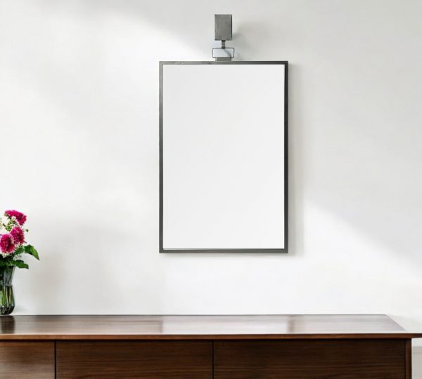 Homeroots - 44" Gunmetal Metal Framed Accent Mirror - Image 1