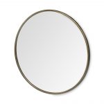 Homeroots - 47" Gold Round Metal Framed Accent Mirror - Image 3