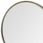 Homeroots - 47" Gold Round Metal Framed Accent Mirror - Image 6