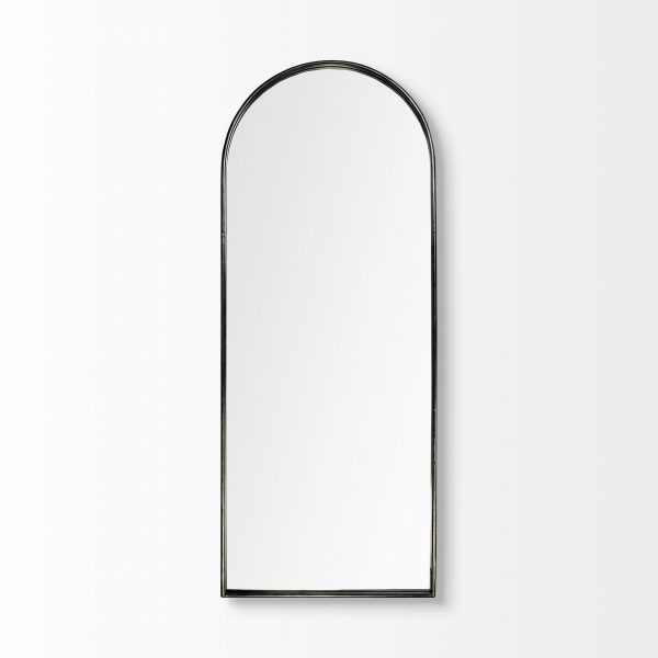 Homeroots - Black Arch Full Length Hanging Metal Mirror - Image 2
