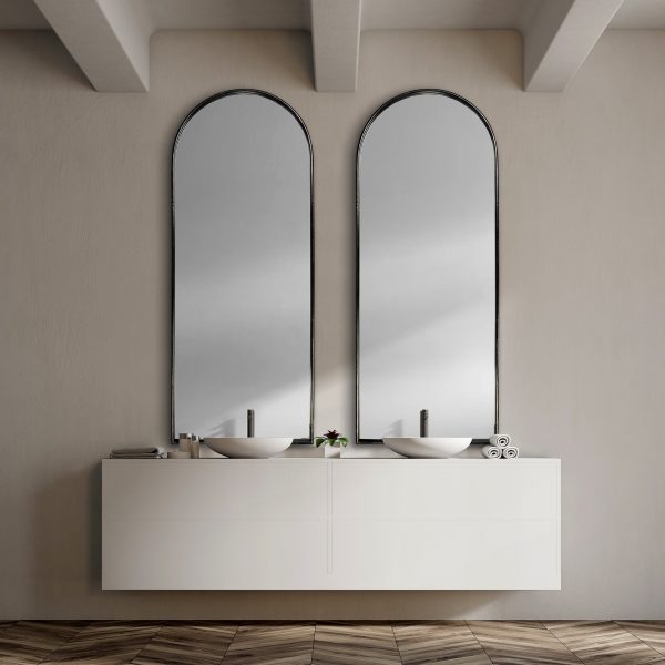 Homeroots - Black Arch Full Length Hanging Metal Mirror - Image 7