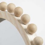 Homeroots - 35" Natural Arch Wood Framed Accent Mirror - Image 4